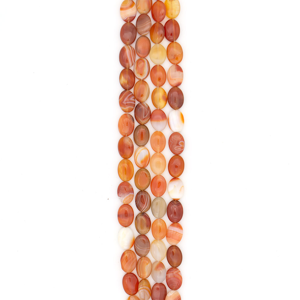 Фото товара сердолик бело-рыжий таблетка 18*13 мм