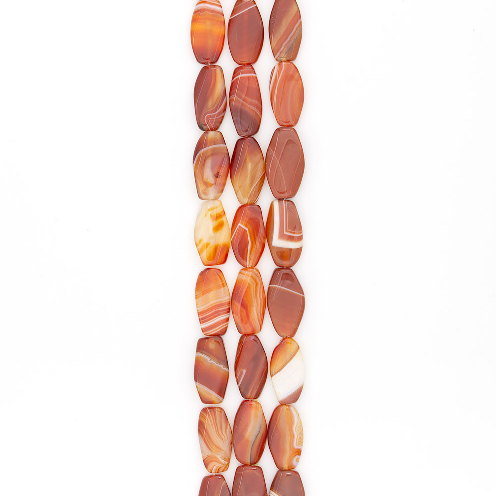 Фото товара сердолик бело-рыжий таблетка скошеная 30*16 мм