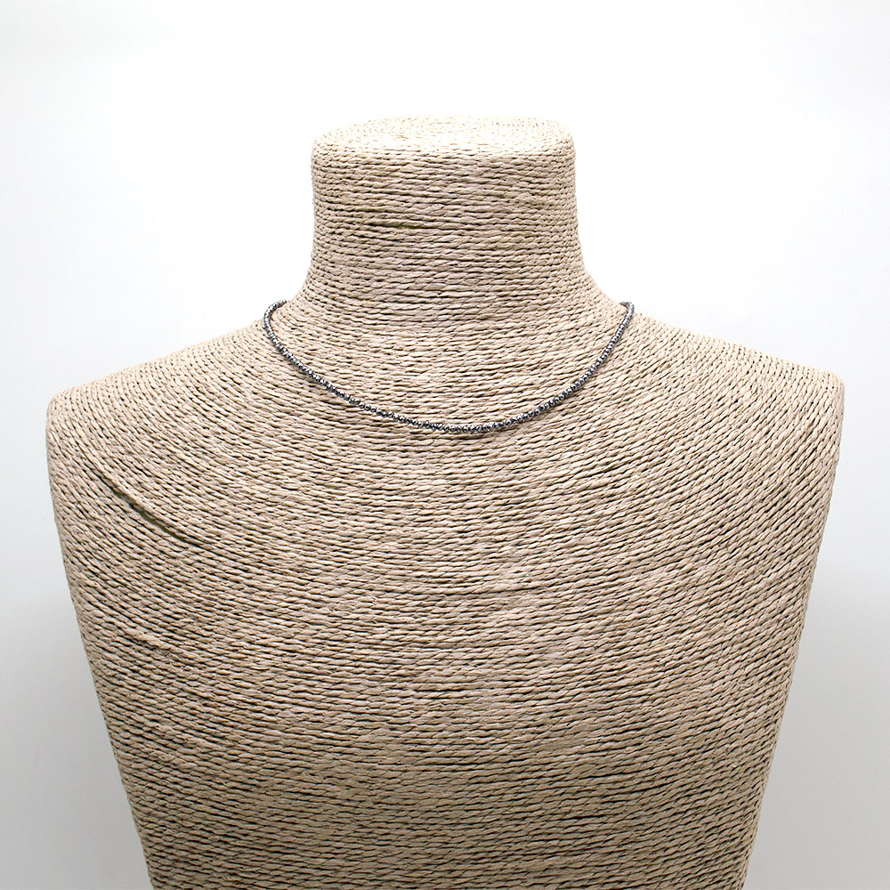 Фото товара бусы-чокер из терагерца грань 2 мм