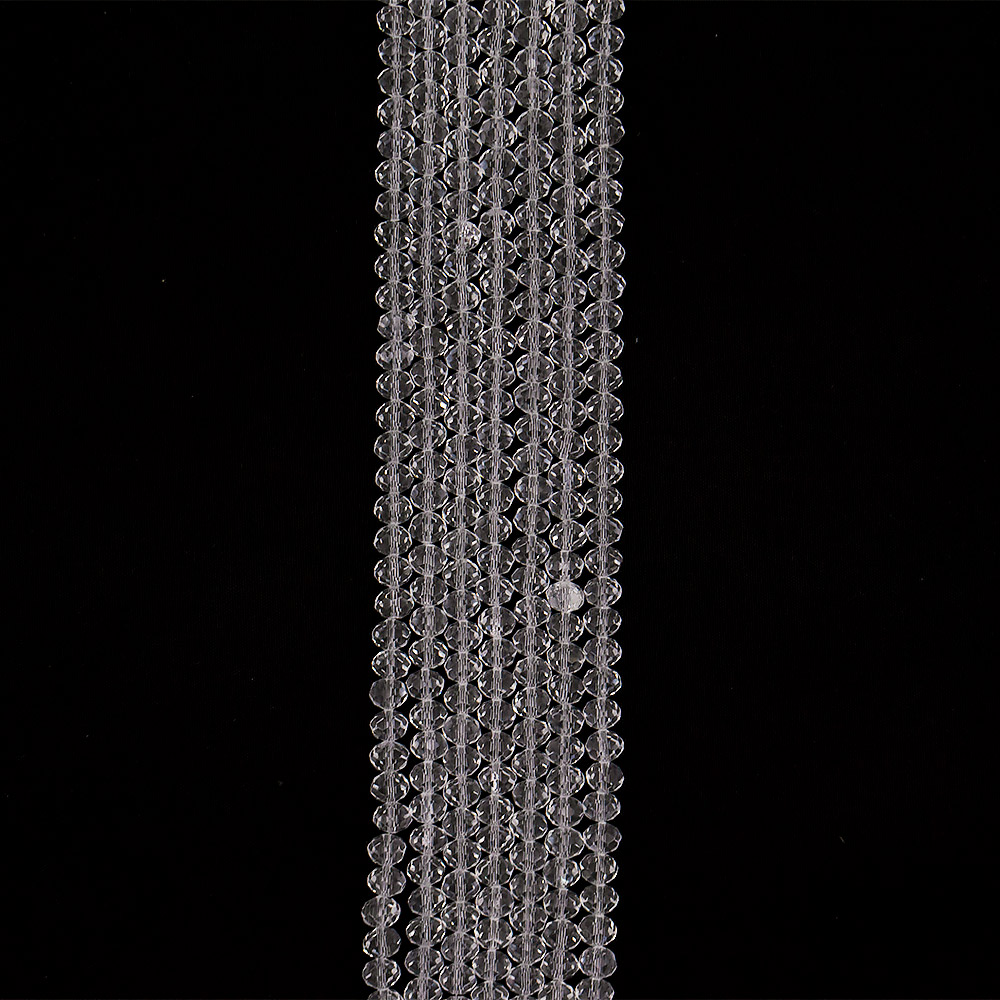 Ювелирное стекло цвет белый рондоль 8*7 мм грань