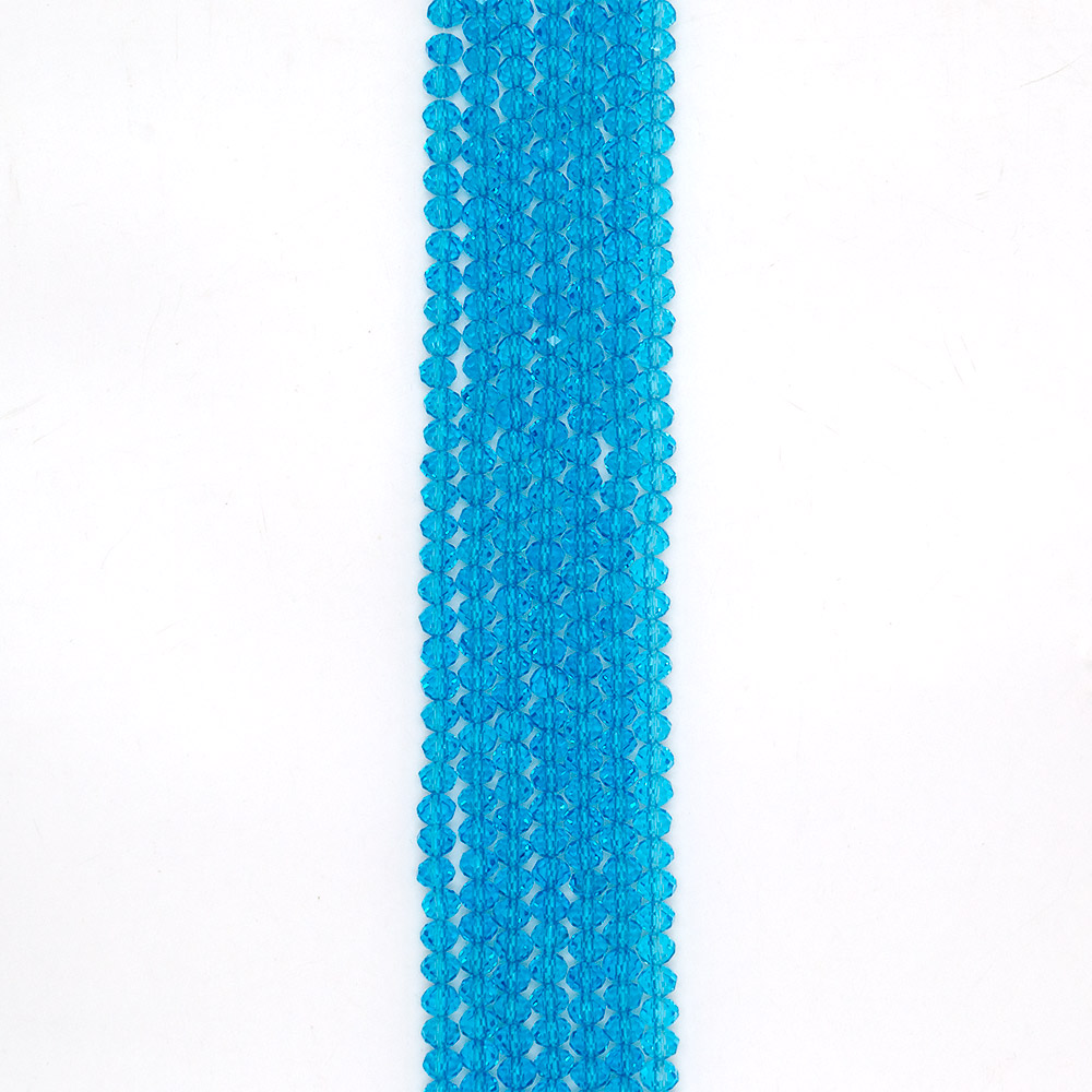 Фото товара ювелирное стекло рондоль голубой 8*7 мм грань