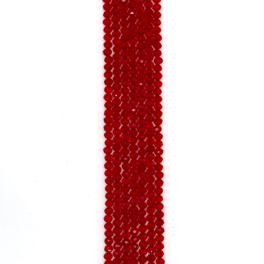 Ювелирное стекло цвет темный красный рондоль 8*7 мм грань