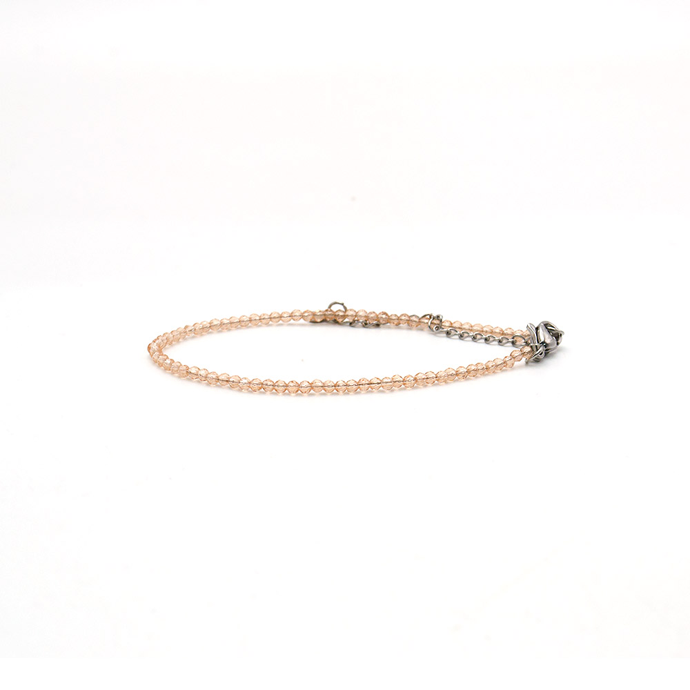 Фото товара браслет из ювелирного стекла цвет шампань 2 мм грань