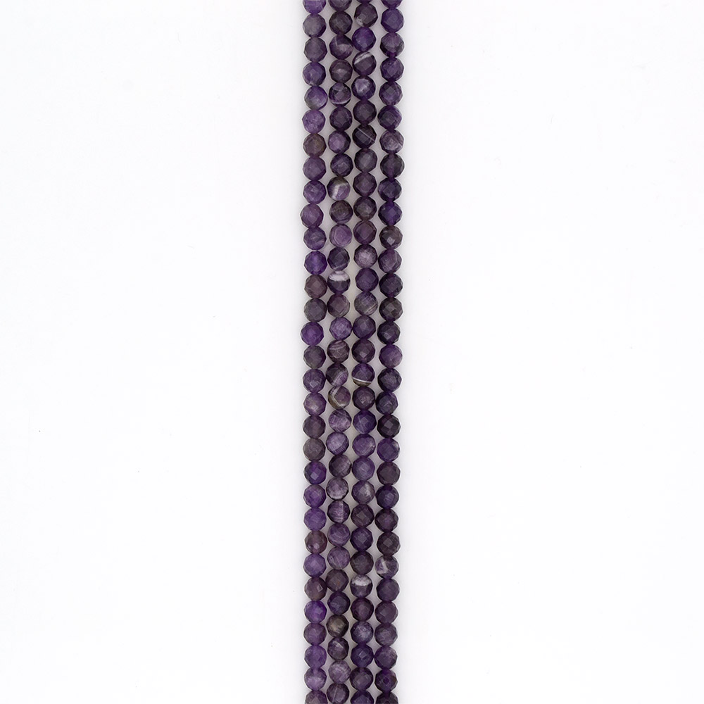 Фото товара аметист шар темный 8 мм мелкая грань 2с