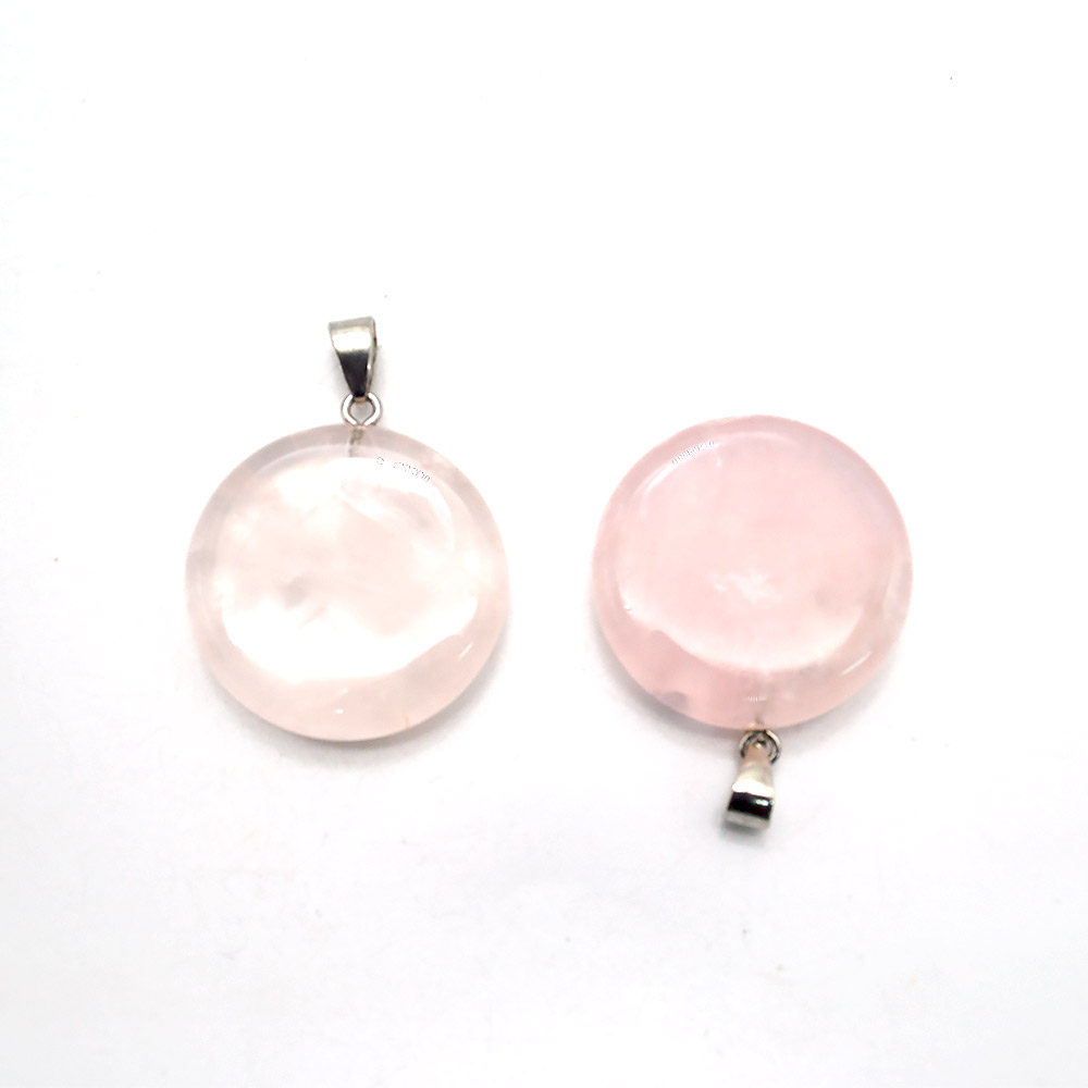Фото товара кулон из розового кварца 30 мм