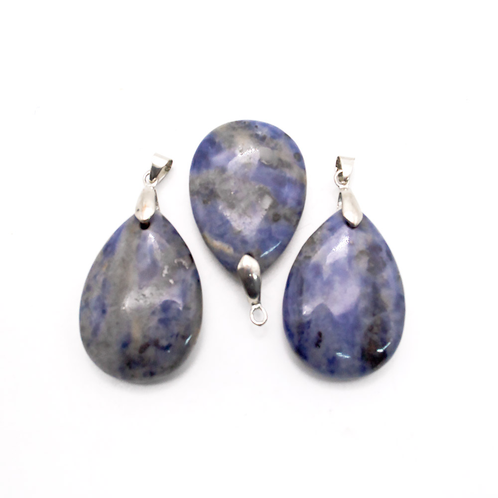 Кулон из содалита капля 35*25 мм