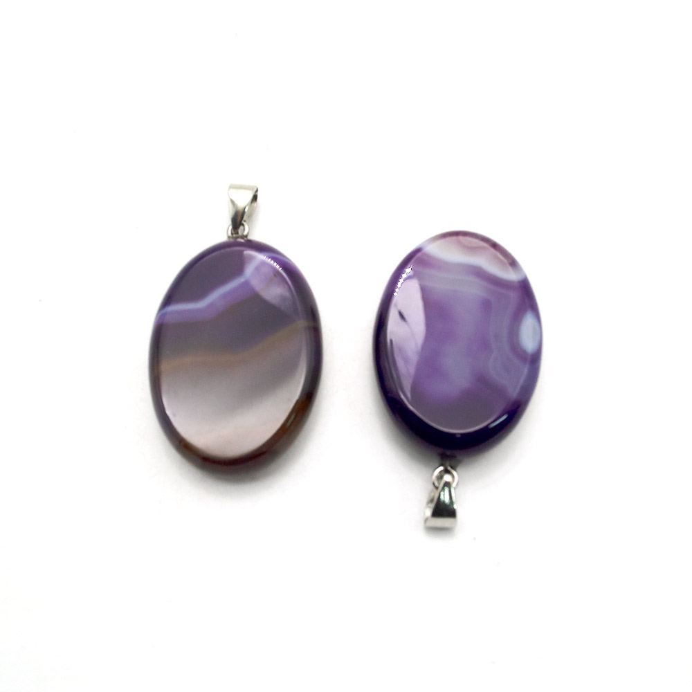 Фото товара кулон из агата тонированного фиолетового  35*25 мм