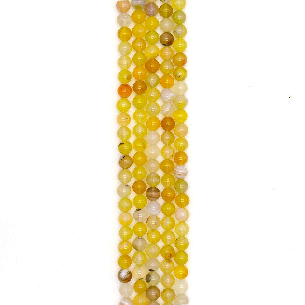 Фото товара агат шар цвет бело-желтый 10 мм