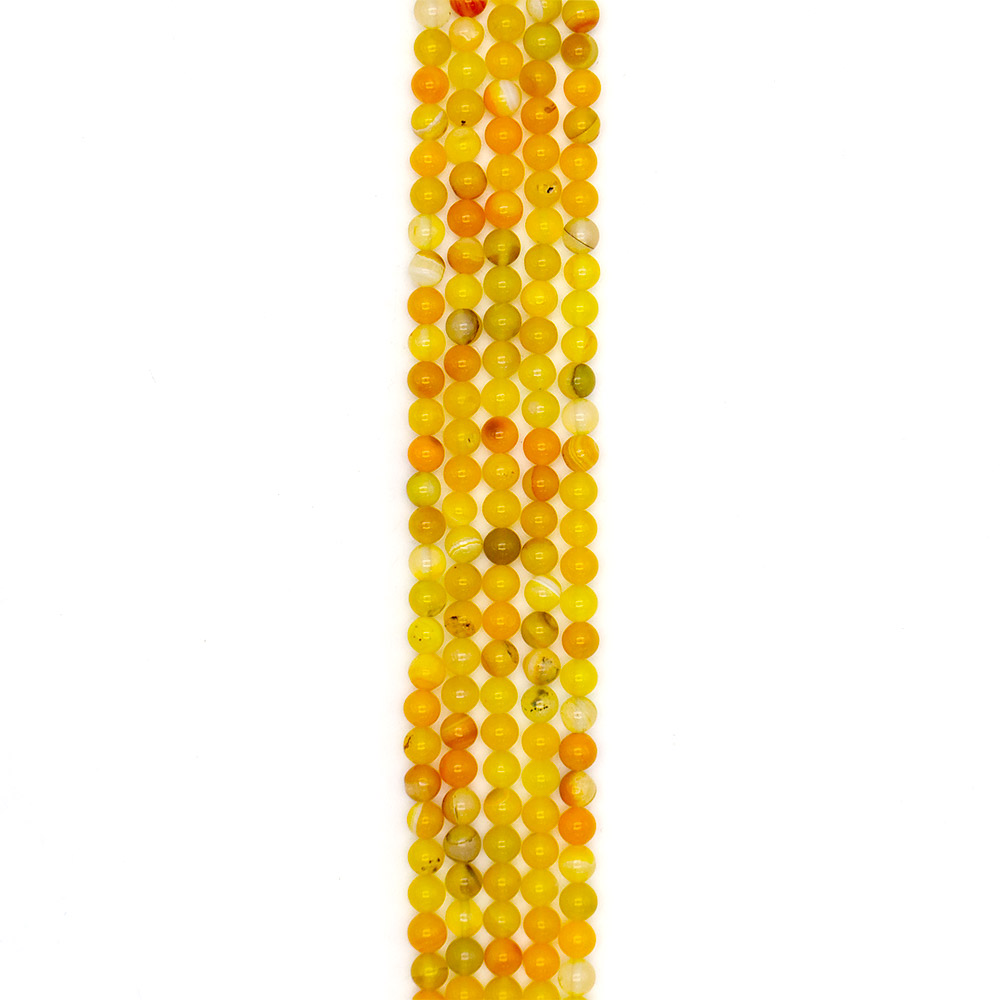 Фото товара агат шар цвет желто-оранжевый 8 мм