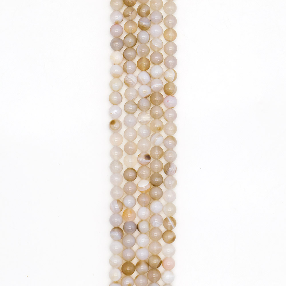 Фото товара агат шар цвет бежево-розовый 10 мм