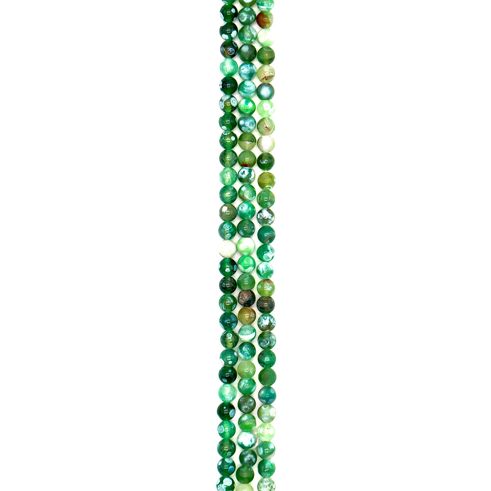 Фото товара агат кракле шар цвет зеленый с белым 8 мм