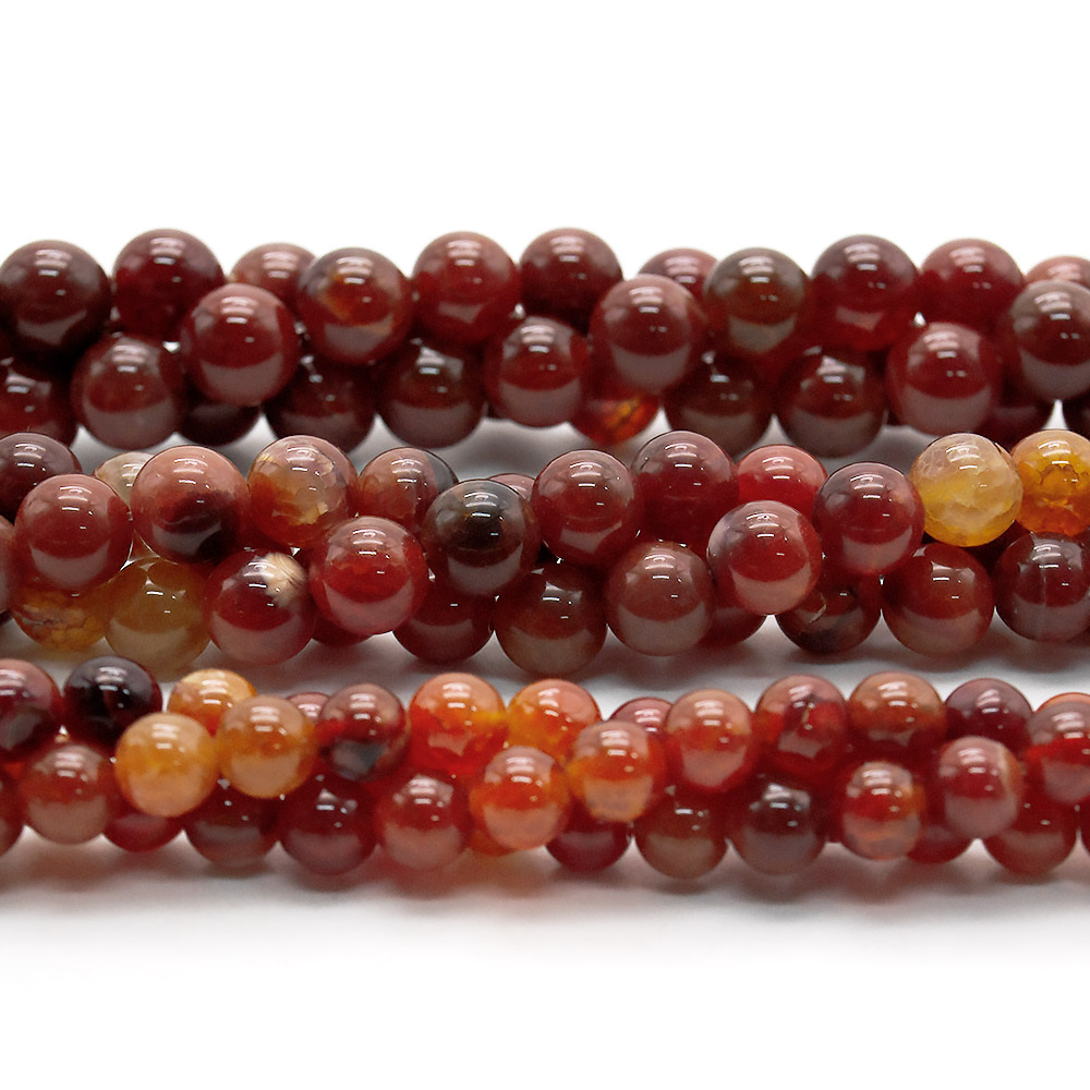 Агат кракле шар цвет красно-коричневый