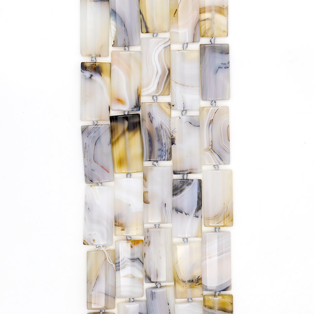 Агат прямоугольник моховый 40*20 мм