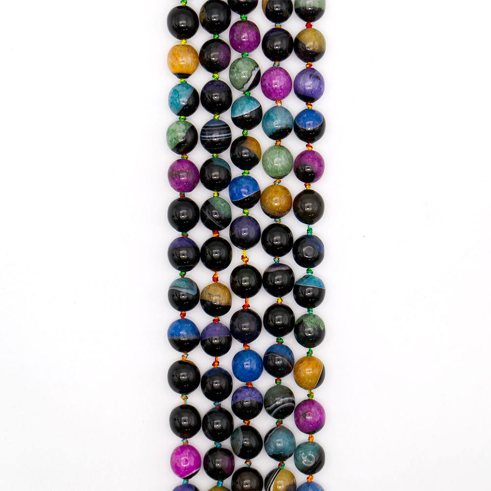 Фото товара агат черный с кварцем цветным шар 14 мм