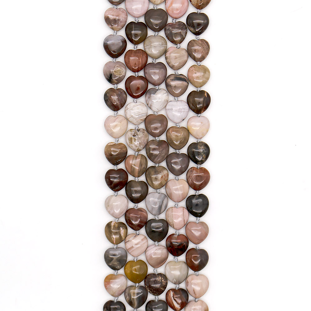 Яшма микс "Сердце" 16*16 мм