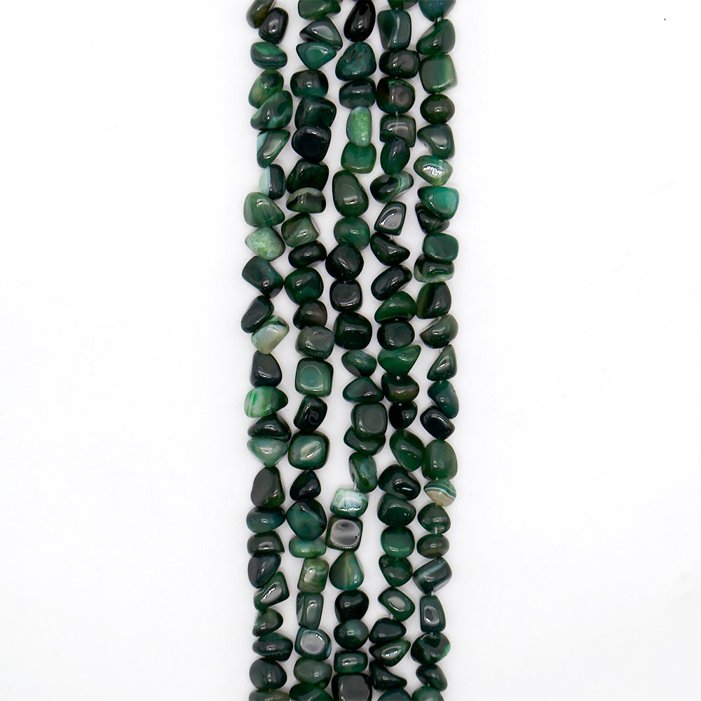 Фото товара агат галтовка цвет темно-зеленый 11 мм