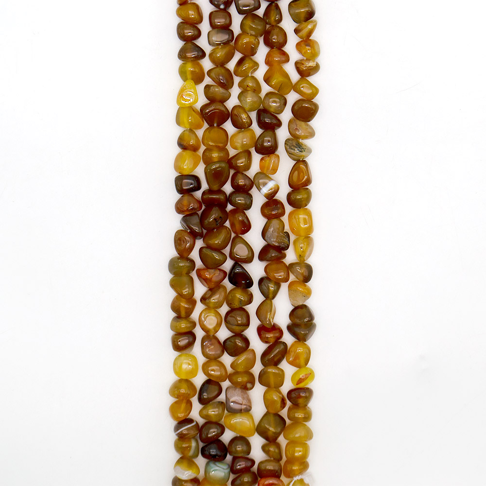 Фото товара агат галтовка цвет желто-коричневый 11 мм