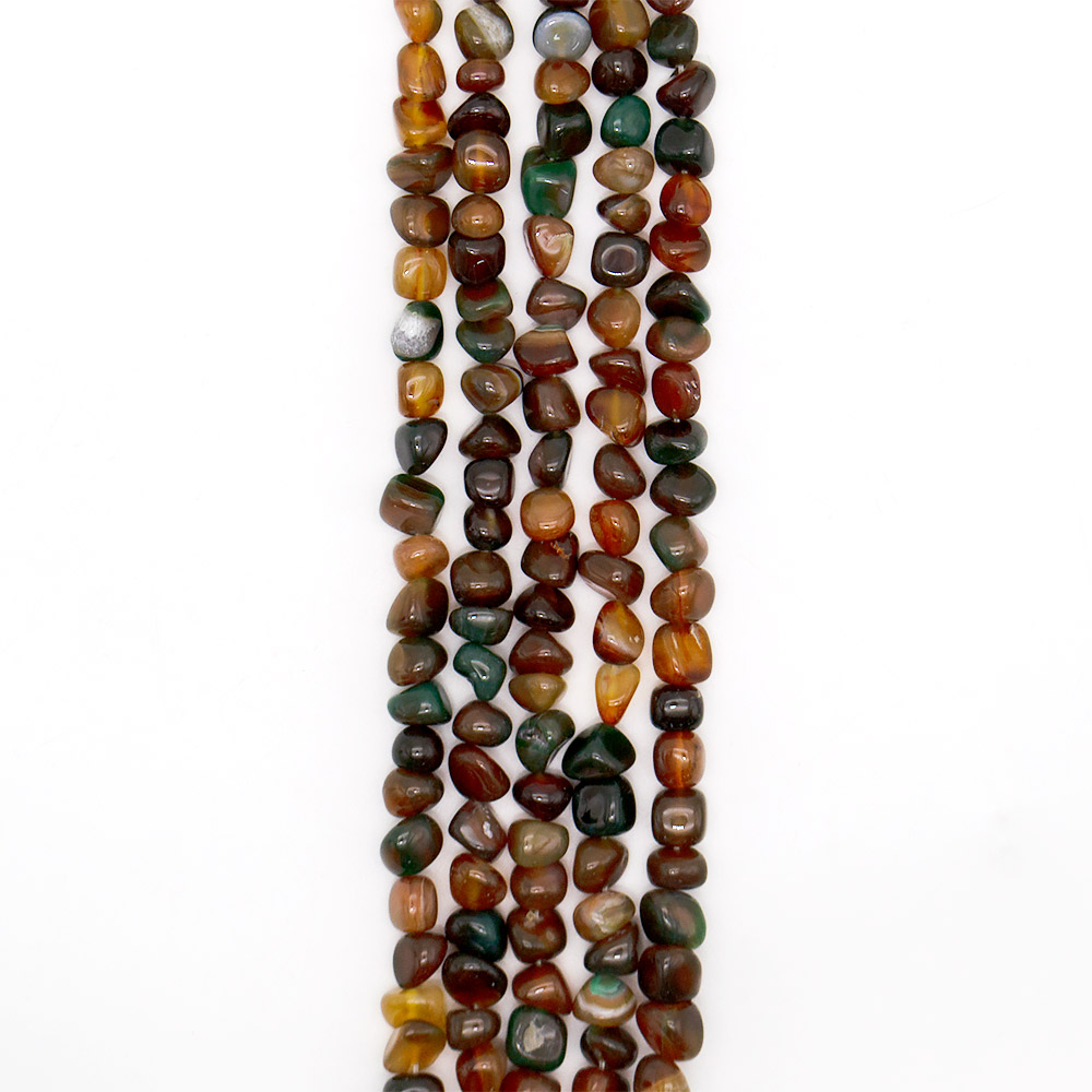 Фото товара агат галтовка цвет коричневый с зеленым 11 мм