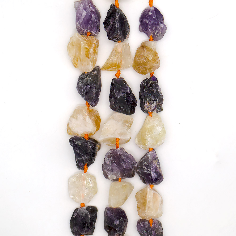 Аметист ,цитрин галтовка необработаная от 16*25 до 22*30 мм