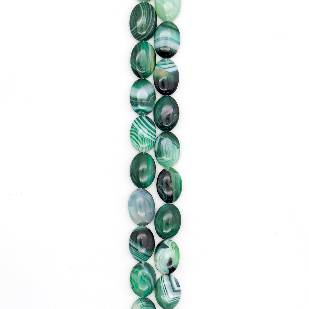 Фото товара агат таблетка цвет зеленый 25*18 мм