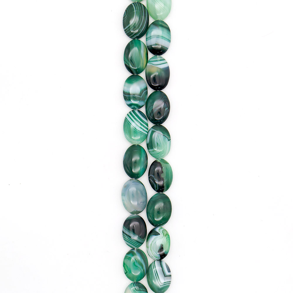 Фото товара агат таблетка цвет зеленый 25*18 мм