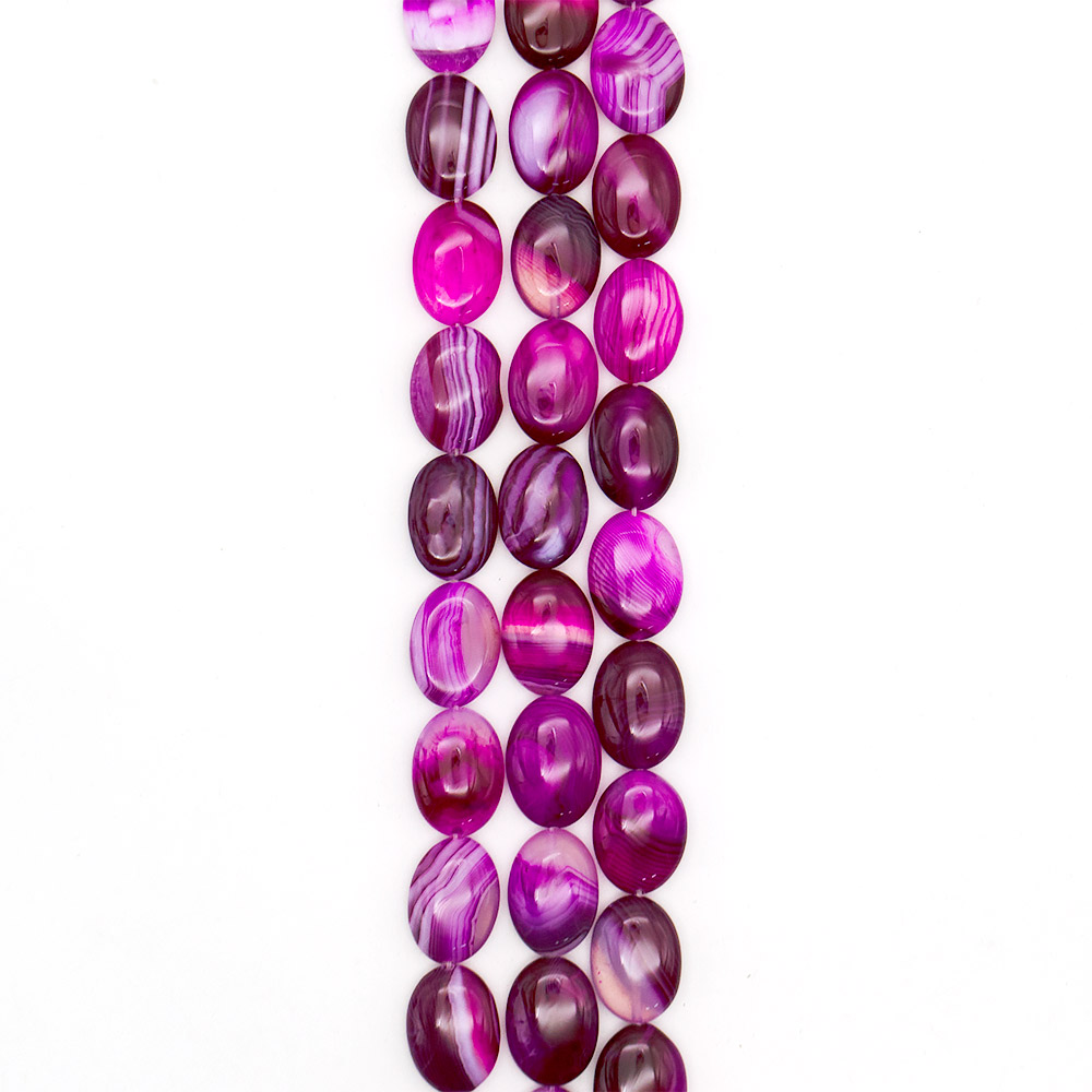 Фото товара агат таблетка цвет фуксия 25*18 мм