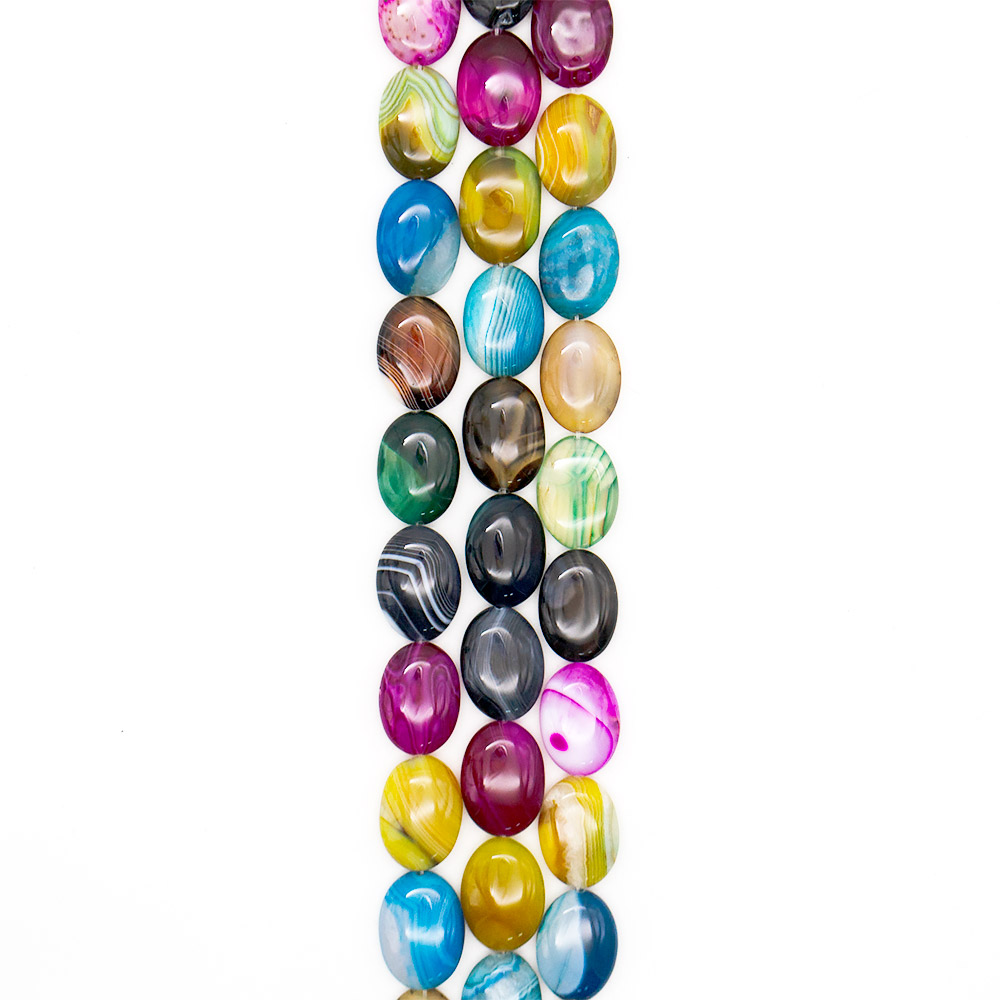 Фото товара агат таблетка цвет микс цветов 25*18 мм