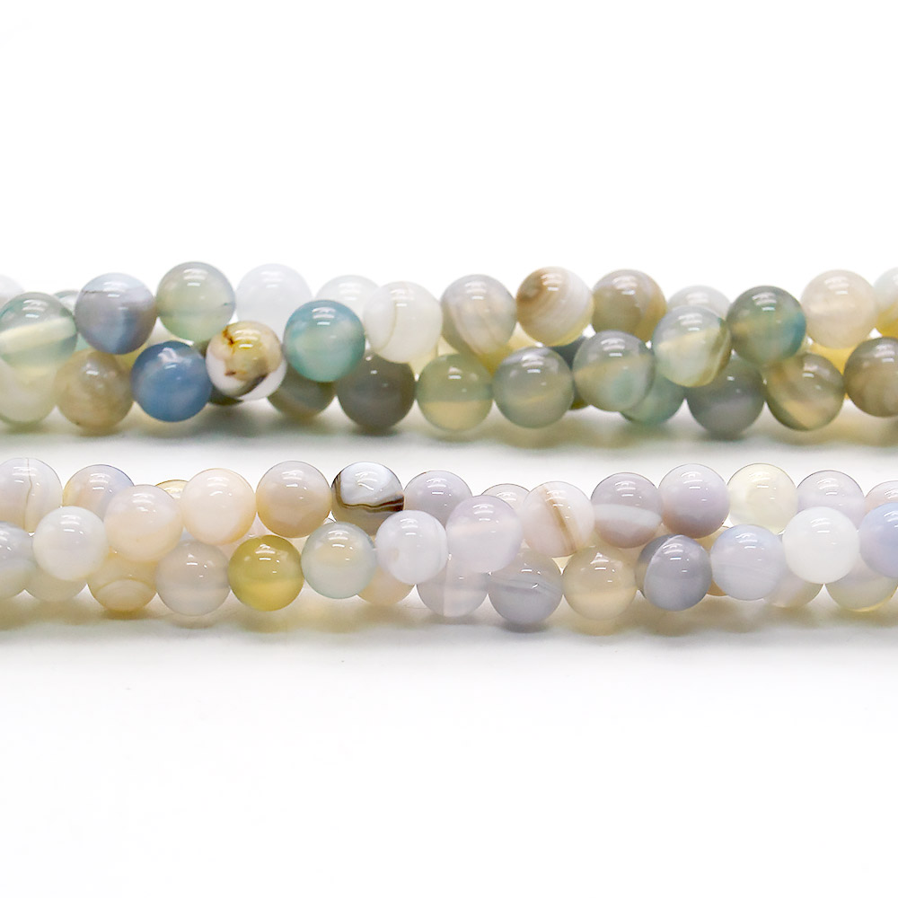 Агат шар цвет бело-голубой  В.С.