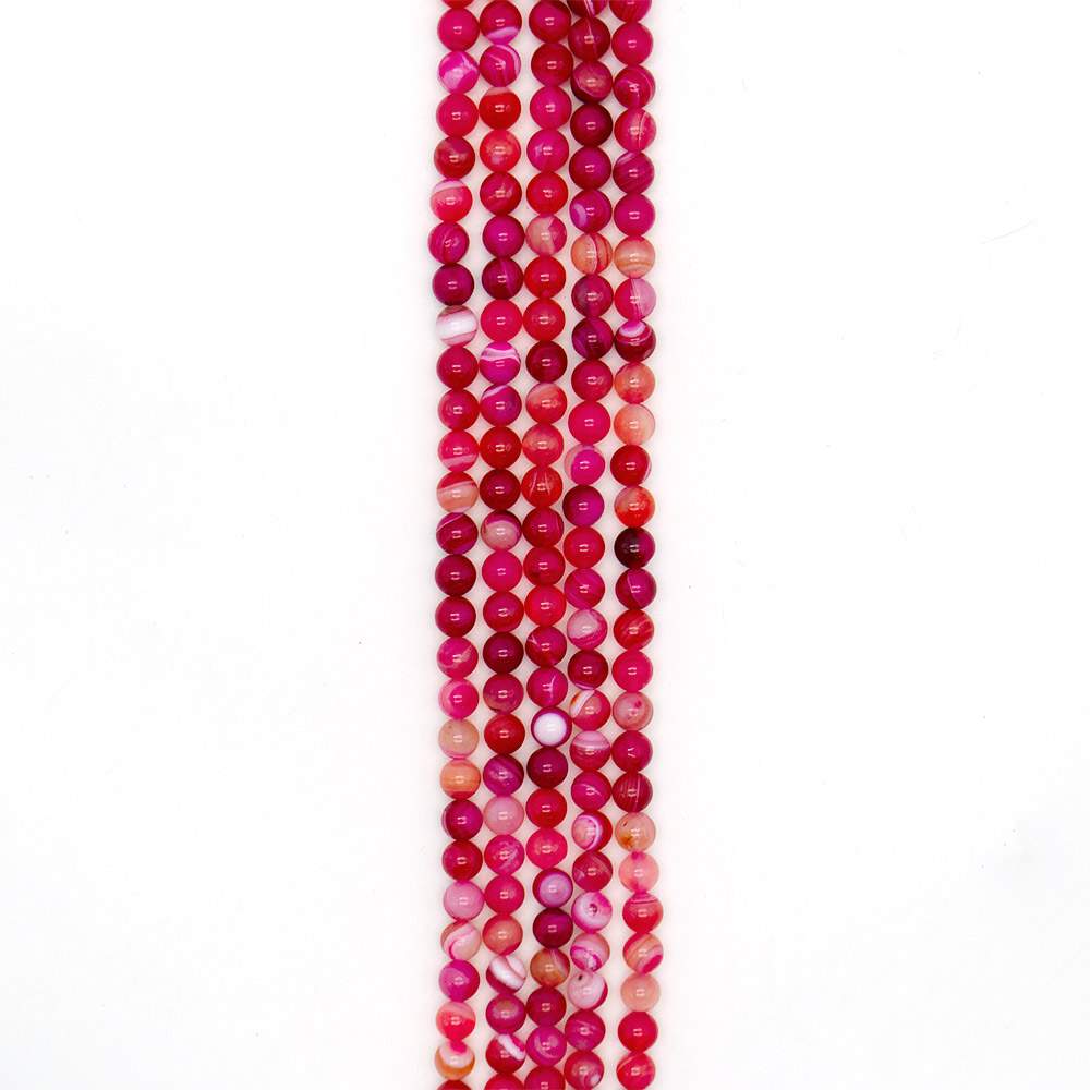 Фото товара агат шар цвет красно-розовый 8 мм в.с.