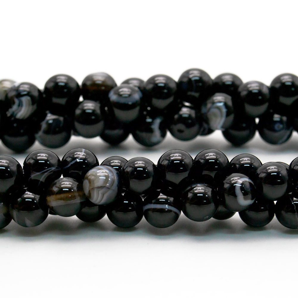 Фото товара агат шар цвет черный в.с