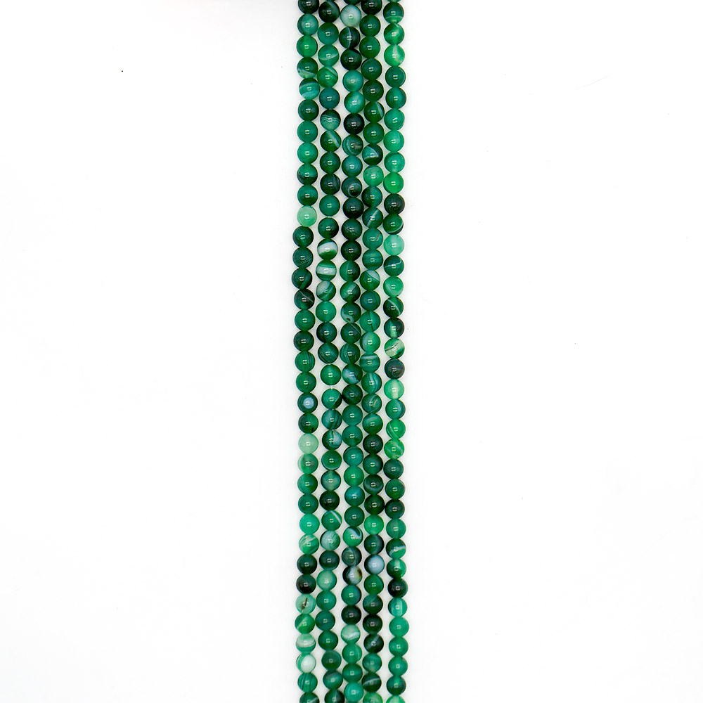 Агат шар цвет зеленый 6 мм В.С.