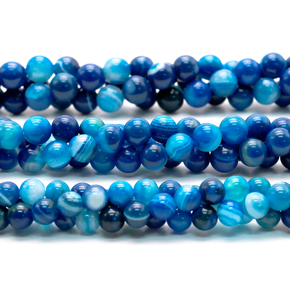 Фото товара агат шар цвет микс синего в.с.