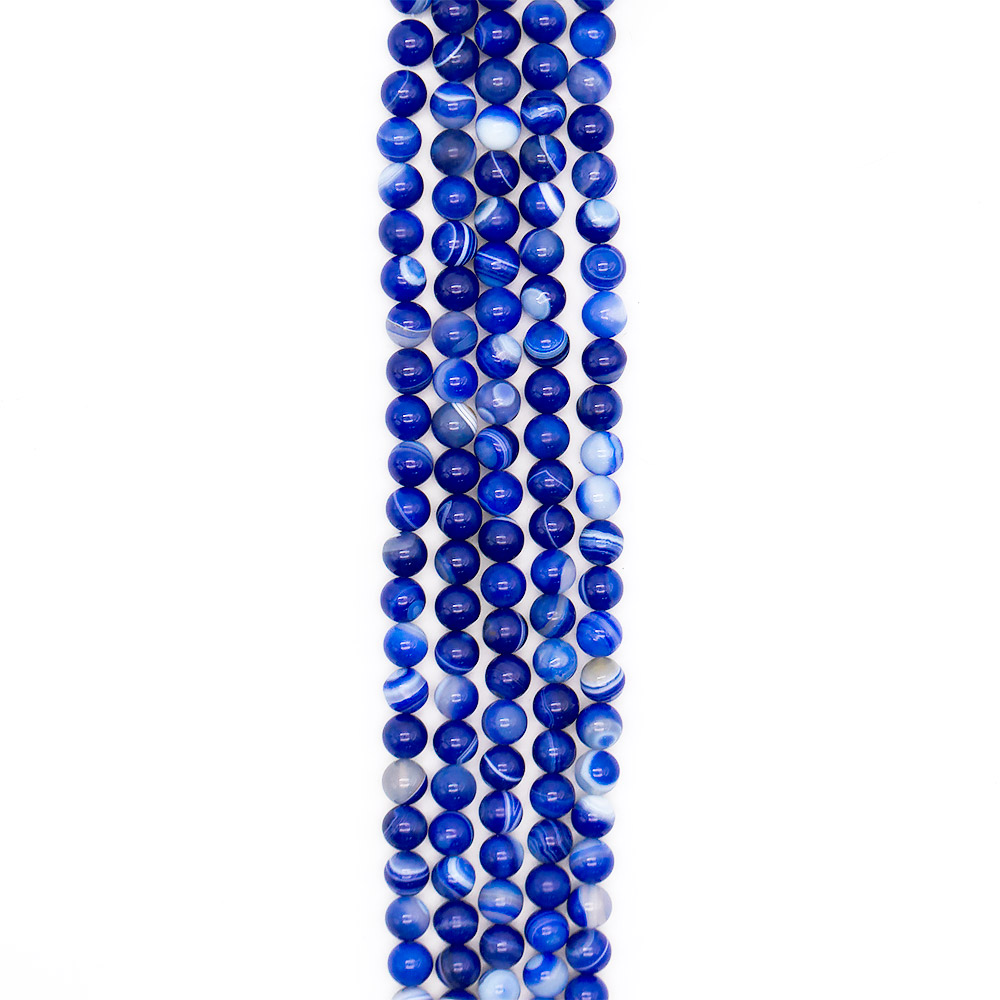 Агат шар цвет темно-синий 10 мм В.С.