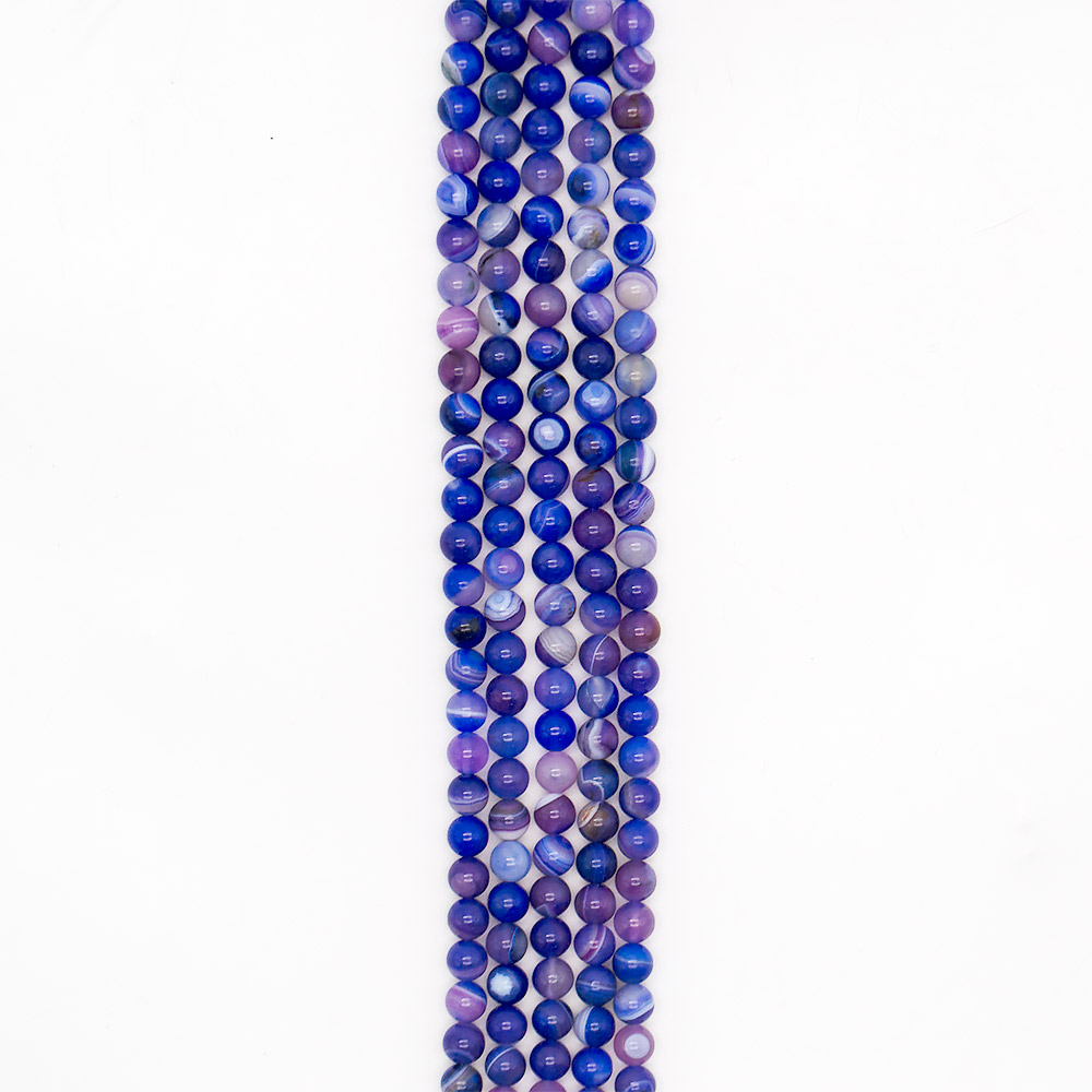 Агат шар цвет сине-фиолетовый 8 мм В.С.