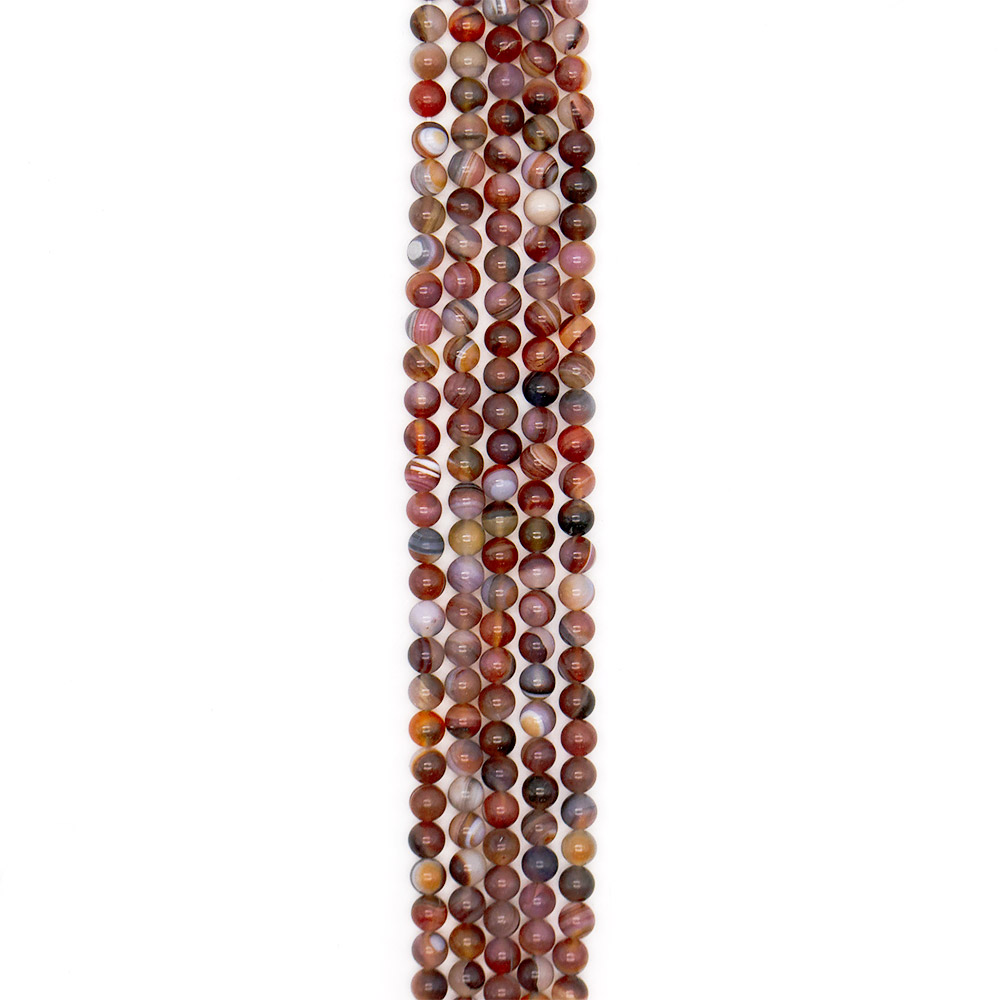 Фото товара агат шар цвет коричневый с розовым 8 мм в.с.