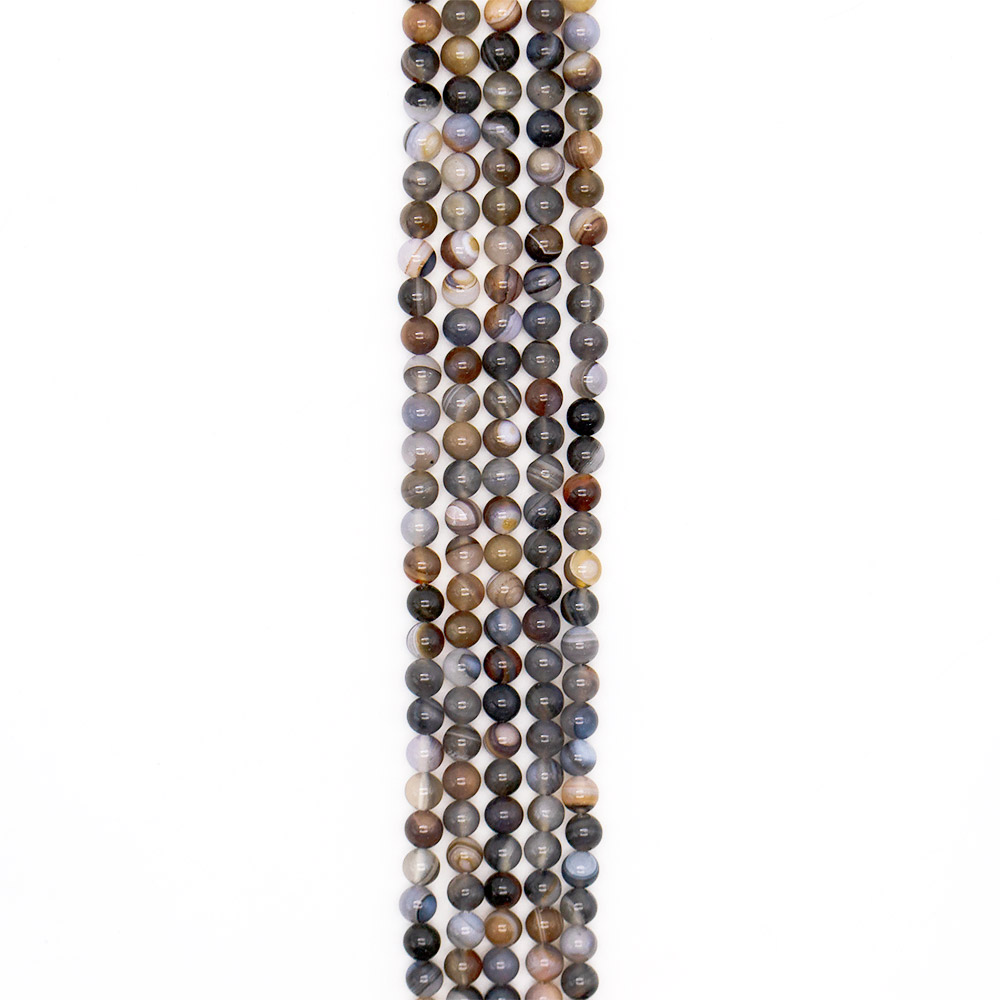 Фото товара агат шар цвет темный ботсван в.с. 8 мм