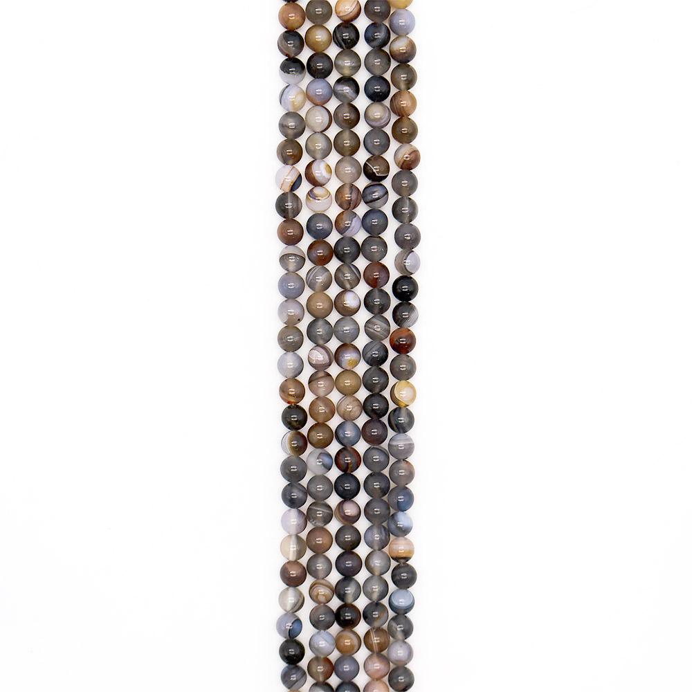 Агат шар цвет темный ботсван В.С. 8 мм