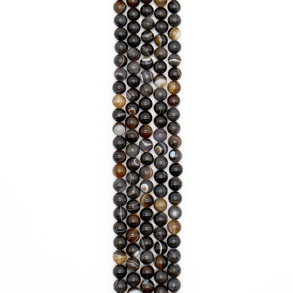 Фото товара агат шар цвет графитово-коричневый 10 мм в.с.