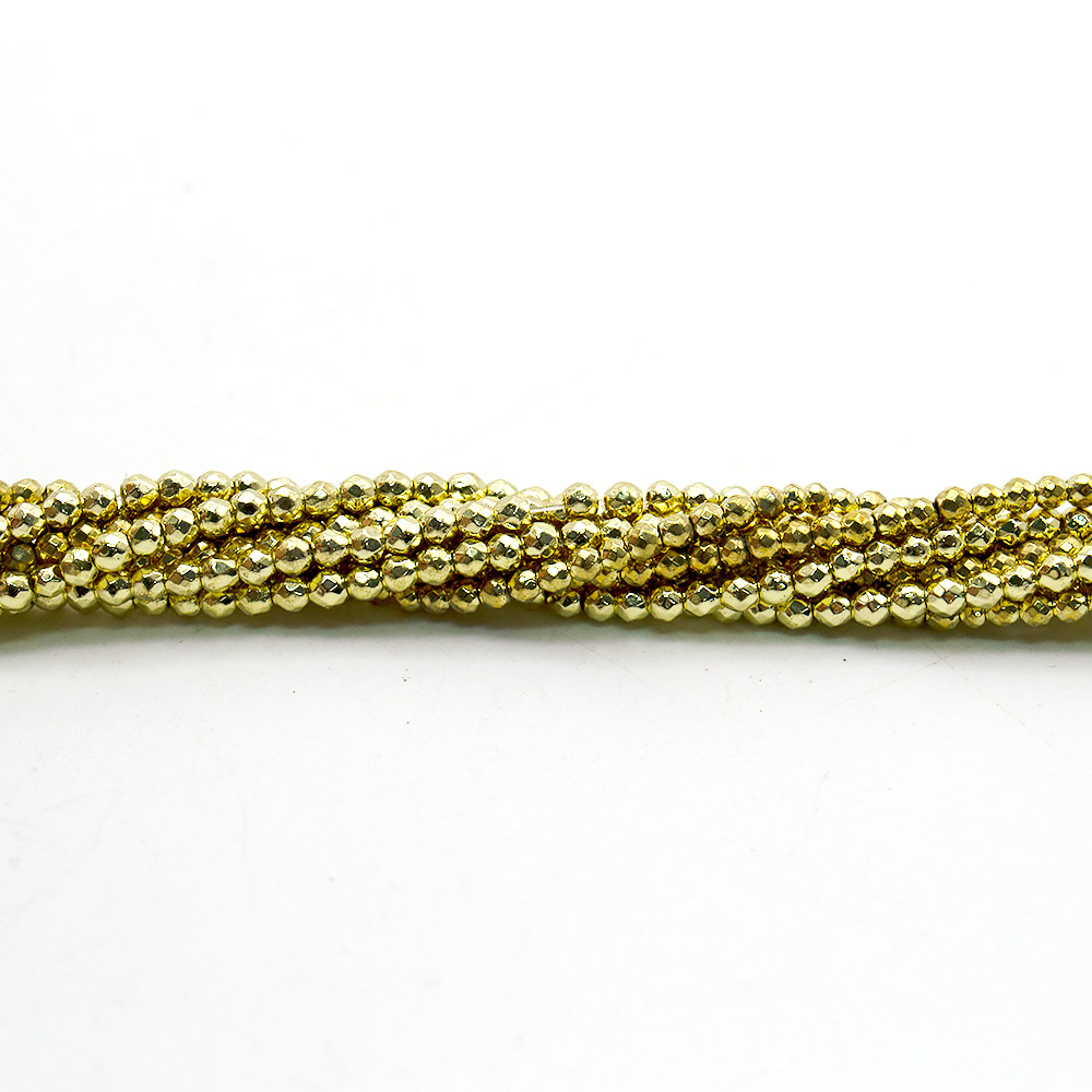 Фото товара гематит с покрытием золото шар 2 мм грань