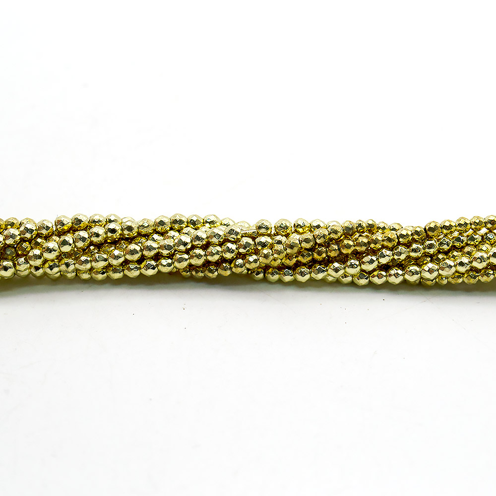 Фото товара гематит с покрытием золото шар 2 мм грань