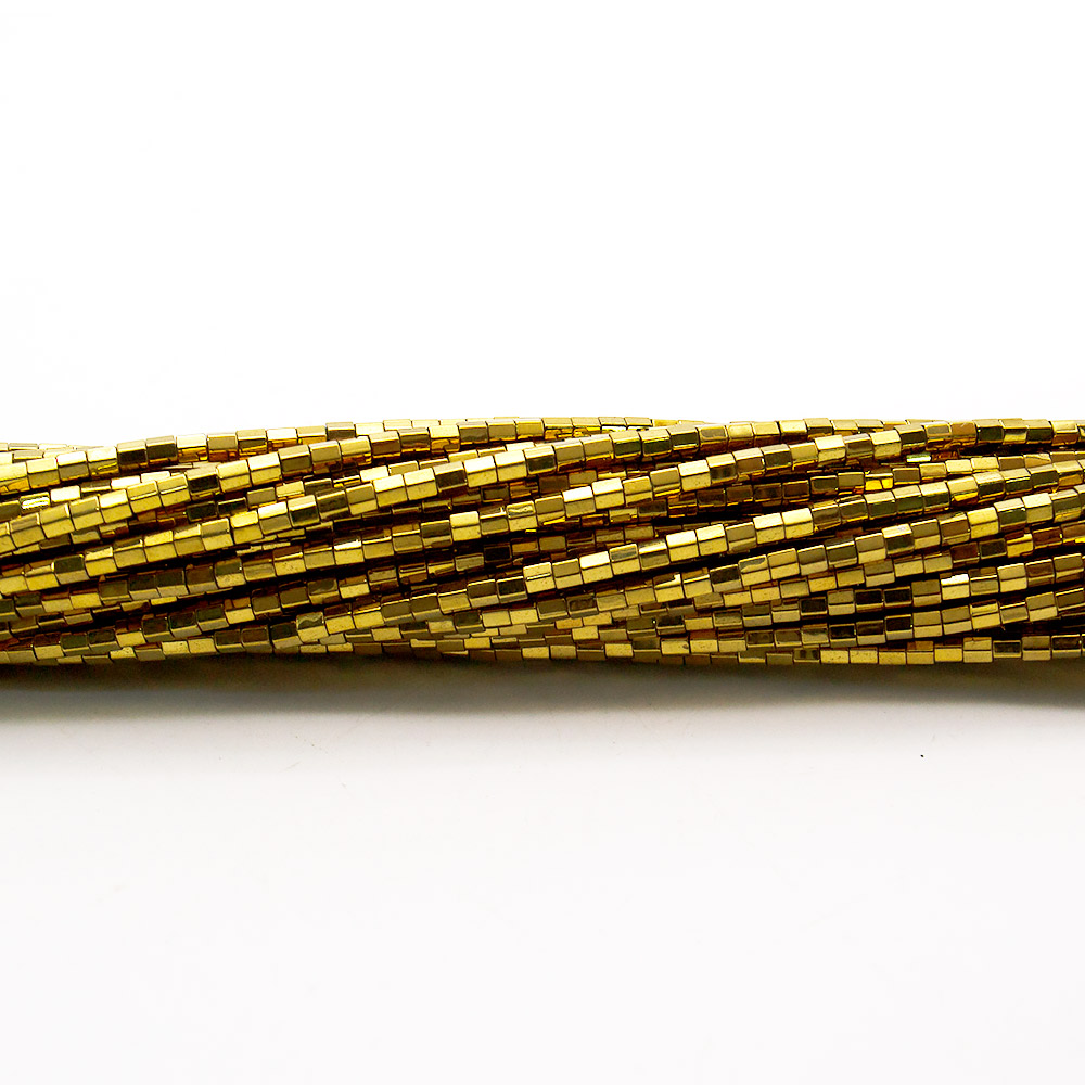 Фото товара гематит с покрытием золото кубик 2,5*2,5 мм