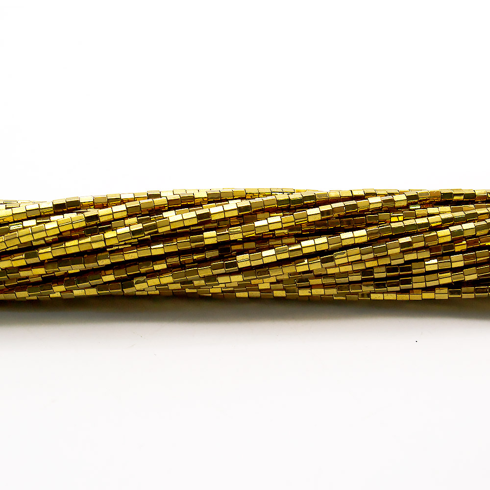 Фото товара гематит с покрытием золото кубик 2,5*2,5 мм