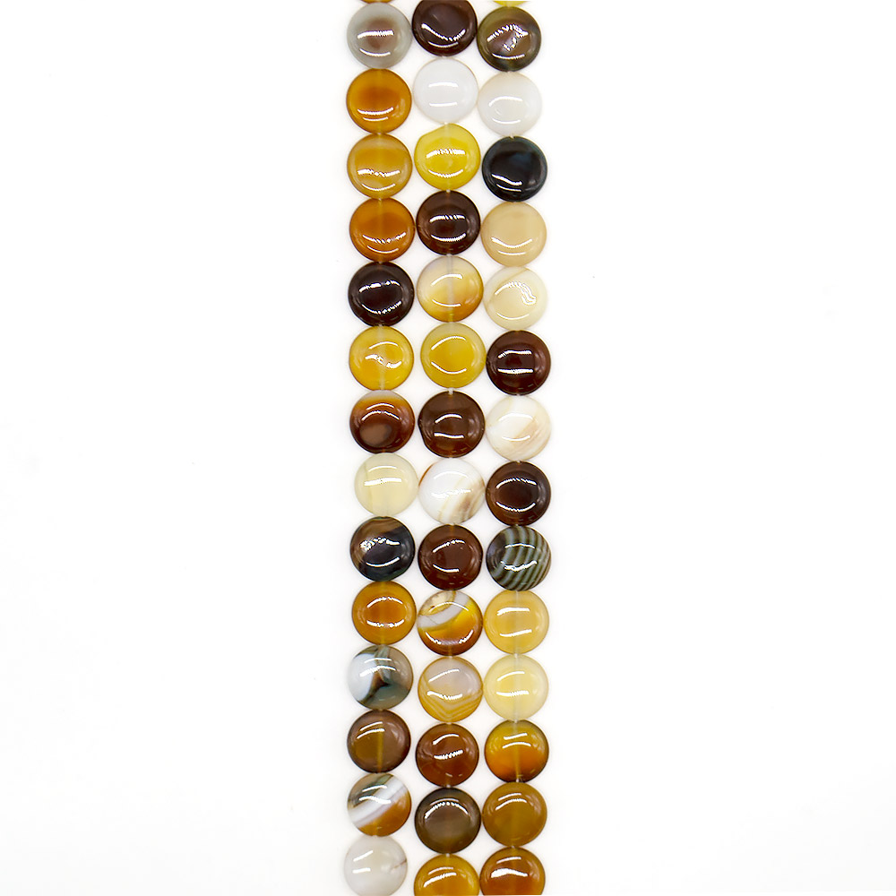 Агат таблетка цвет коричневый круглая 16 мм