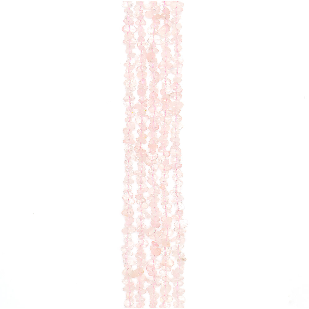 Фото товара розовый кварц крошка закругленная 40 см