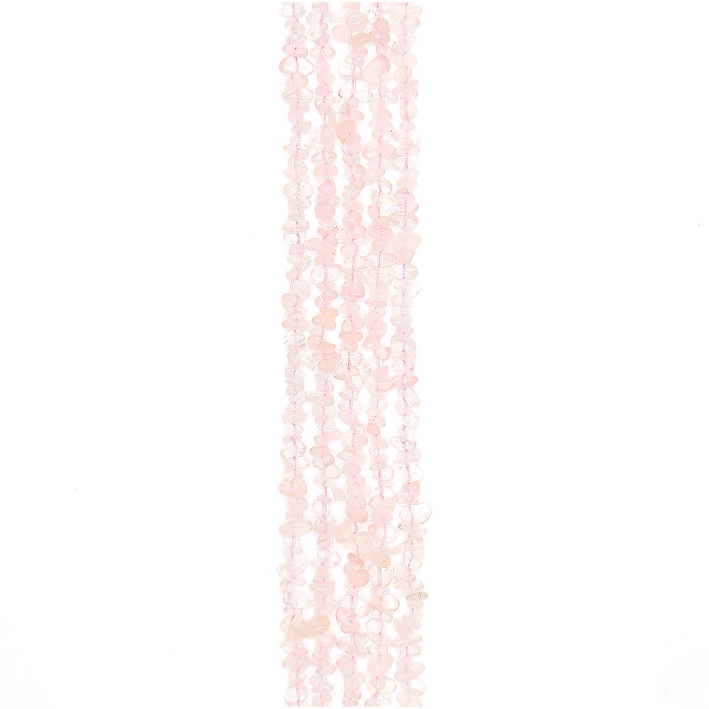 Фото товара розовый кварц крошка закругленная 40 см