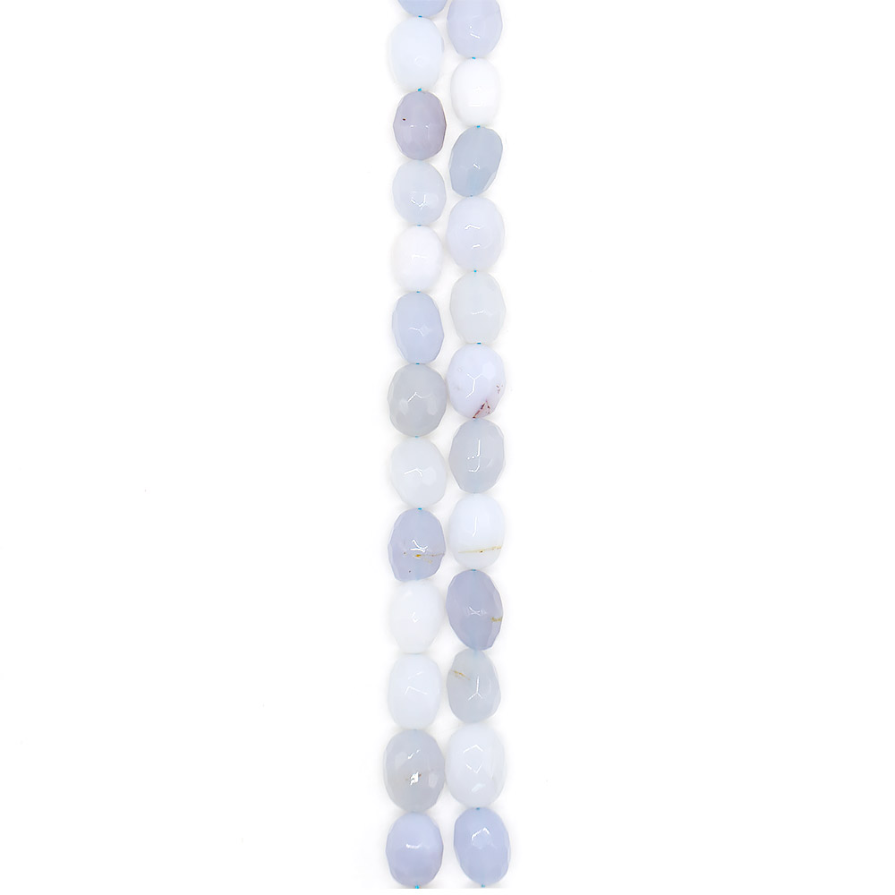 Сапфирин галтовка 18*15 мм граненая