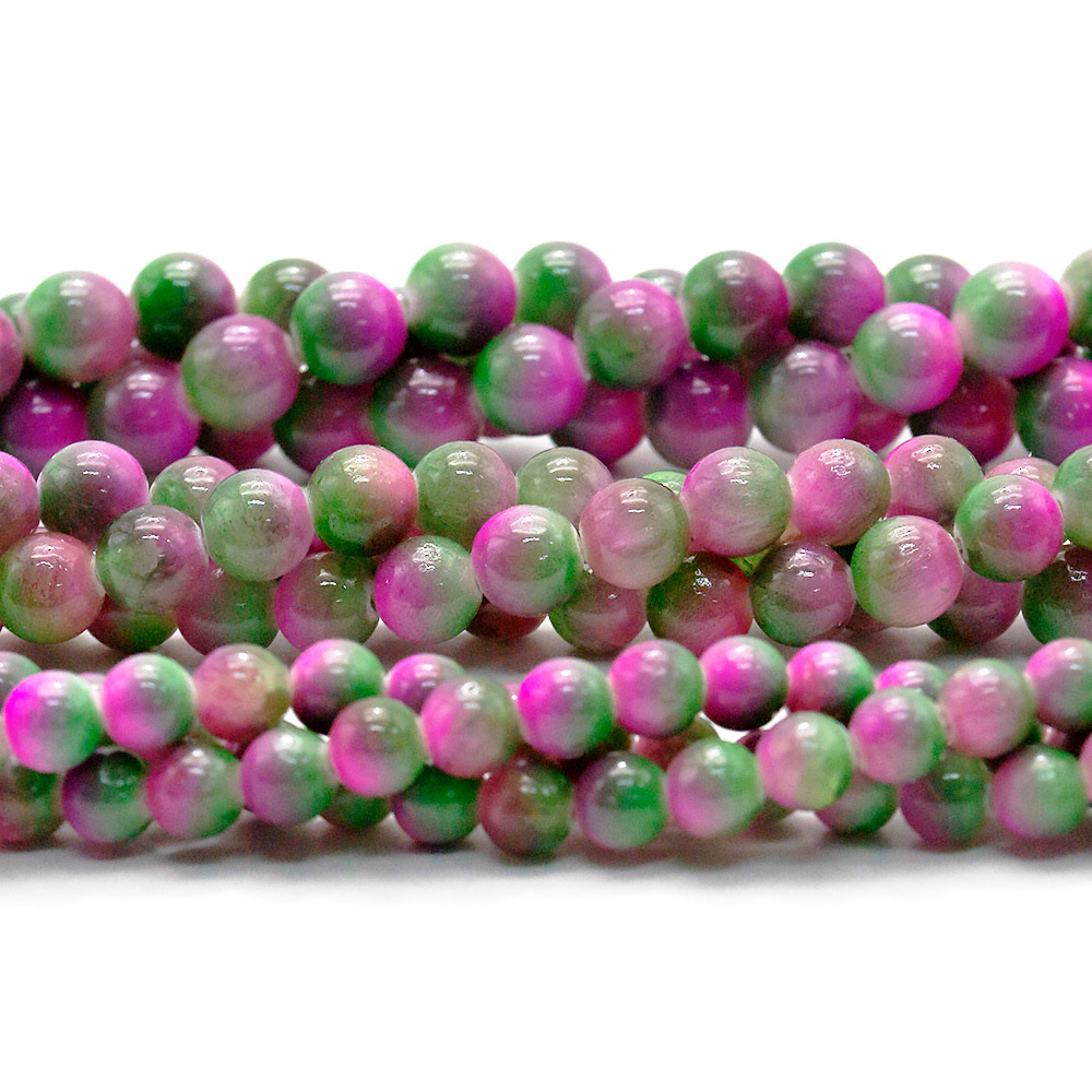 Фото товара кальцит пигментированый темно-зеленый с фуксией шар