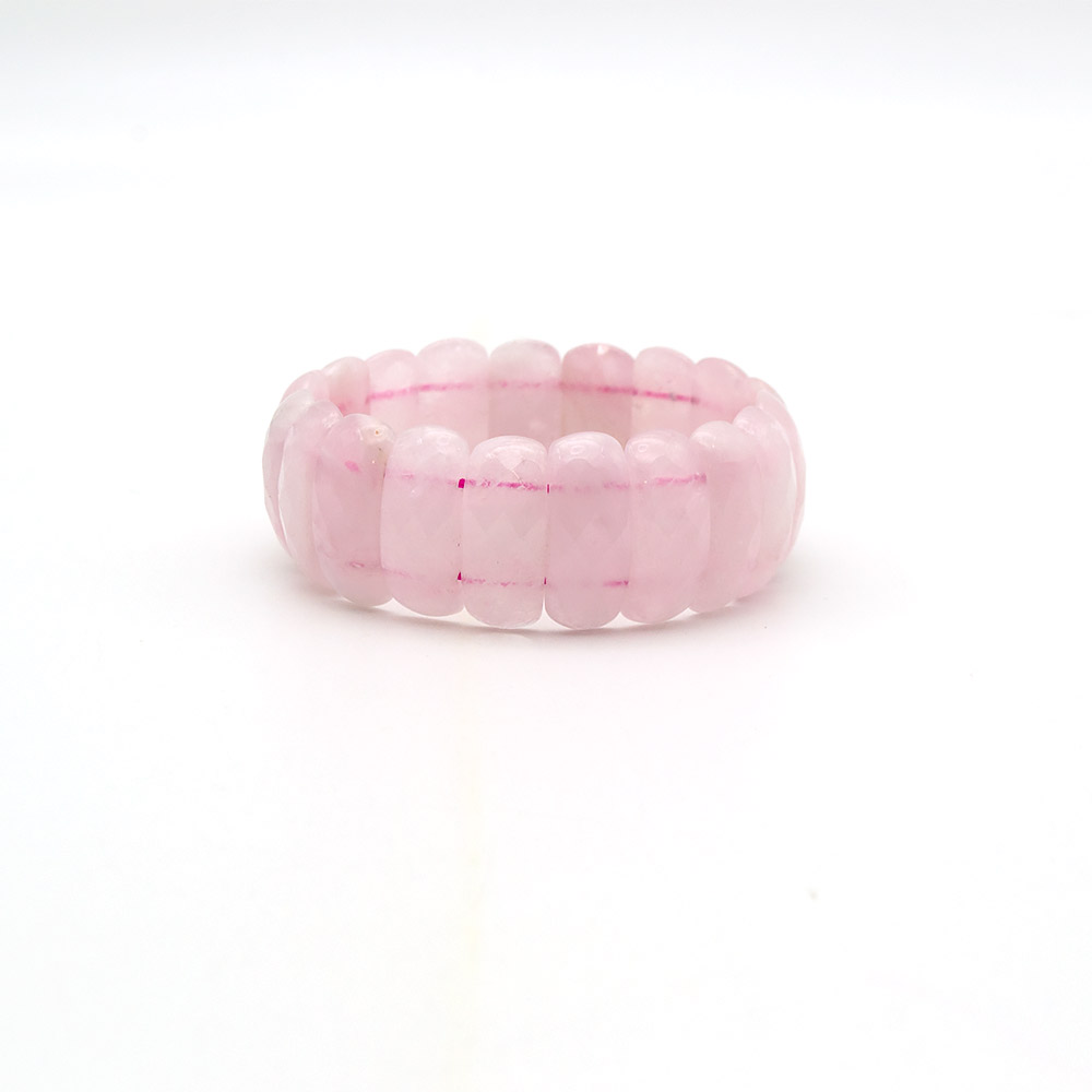 Фото товара браслет из розового кварца 25*12 мм грань