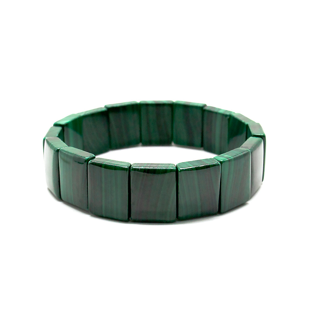 Браслет из малахита сегмент прямоугольный 16*13 мм