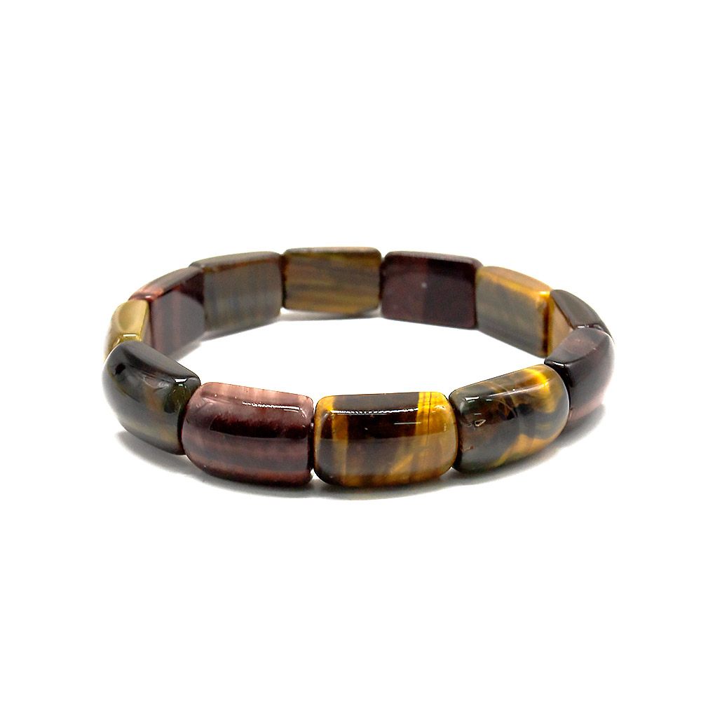Браслет из тигрового,бычьего,соколиного глаза сегмент 17*10 мм